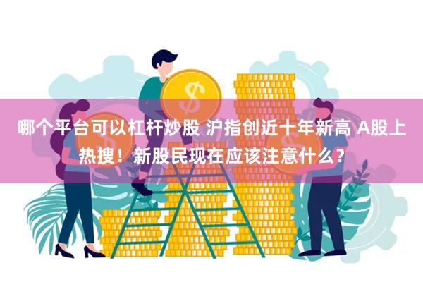 哪个平台可以杠杆炒股 沪指创近十年新高 A股上热搜！新股民现在应该注意什么？