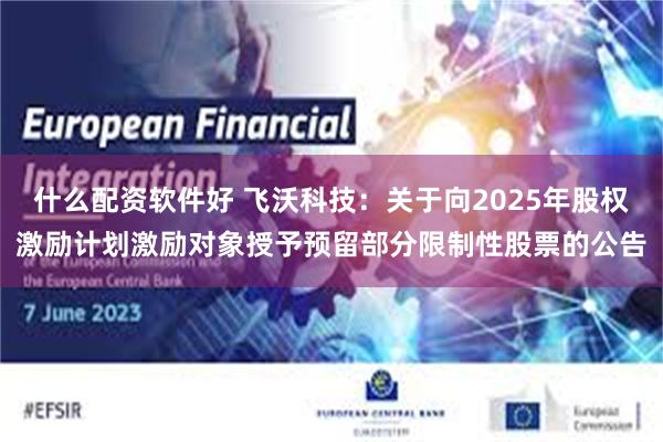 什么配资软件好 飞沃科技：关于向2025年股权激励计划激励对象授予预留部分限制性股票的公告